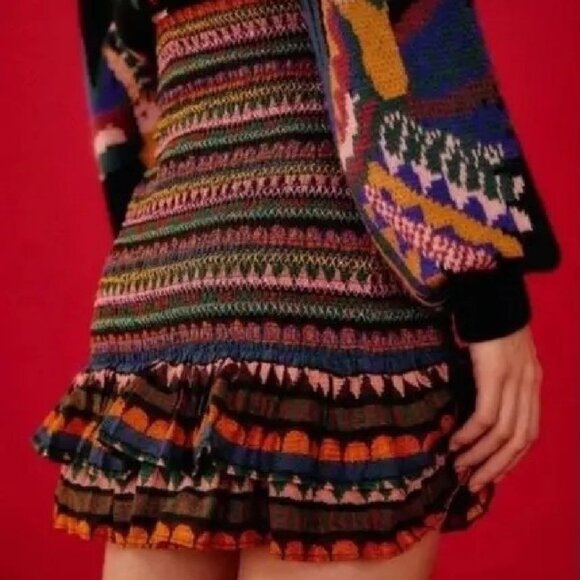 Farm Rio Ruffled Mini Skirt Size XL New With Tags - Picture 4 of 6